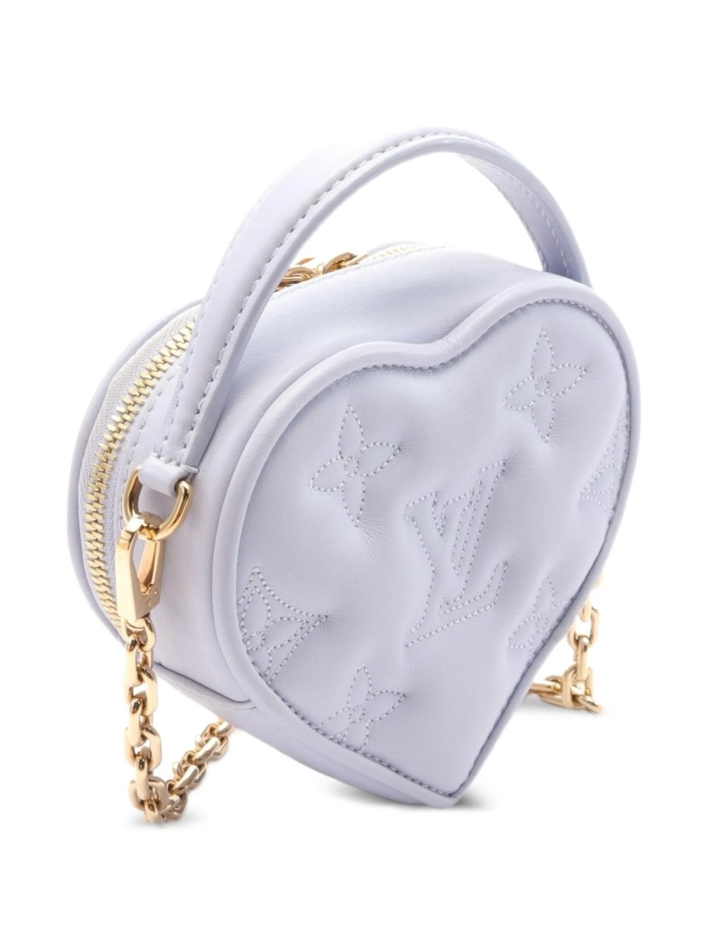 Louis Vuitton Pop My Heart Pouch Bubblegram Leather Lilac Crossbody Bag - Picture 2 of 10